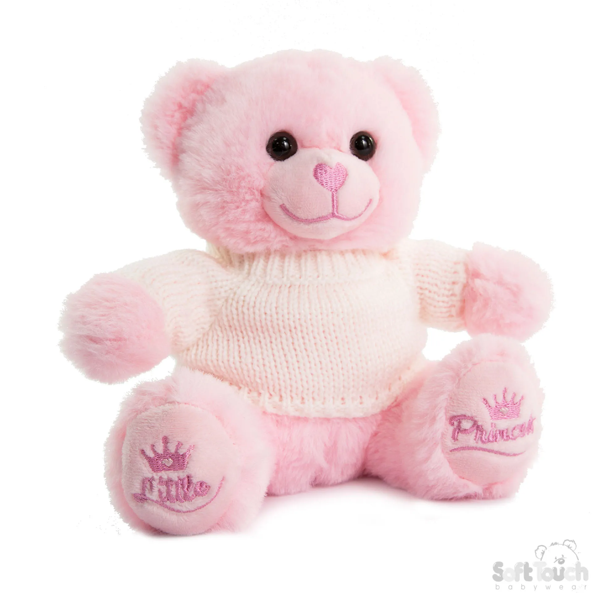 SOFT TOUCH pink teddy bear with jumper TB320-P