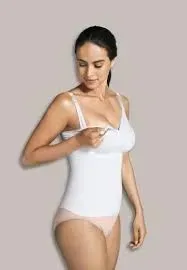Carriwell Nursing Top with Shapewear White