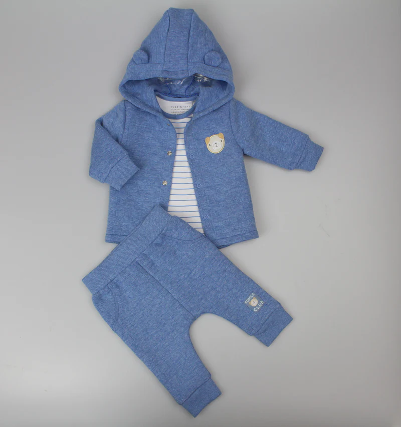 PURE AND SOFT aby boys 3pc suit blue h13530