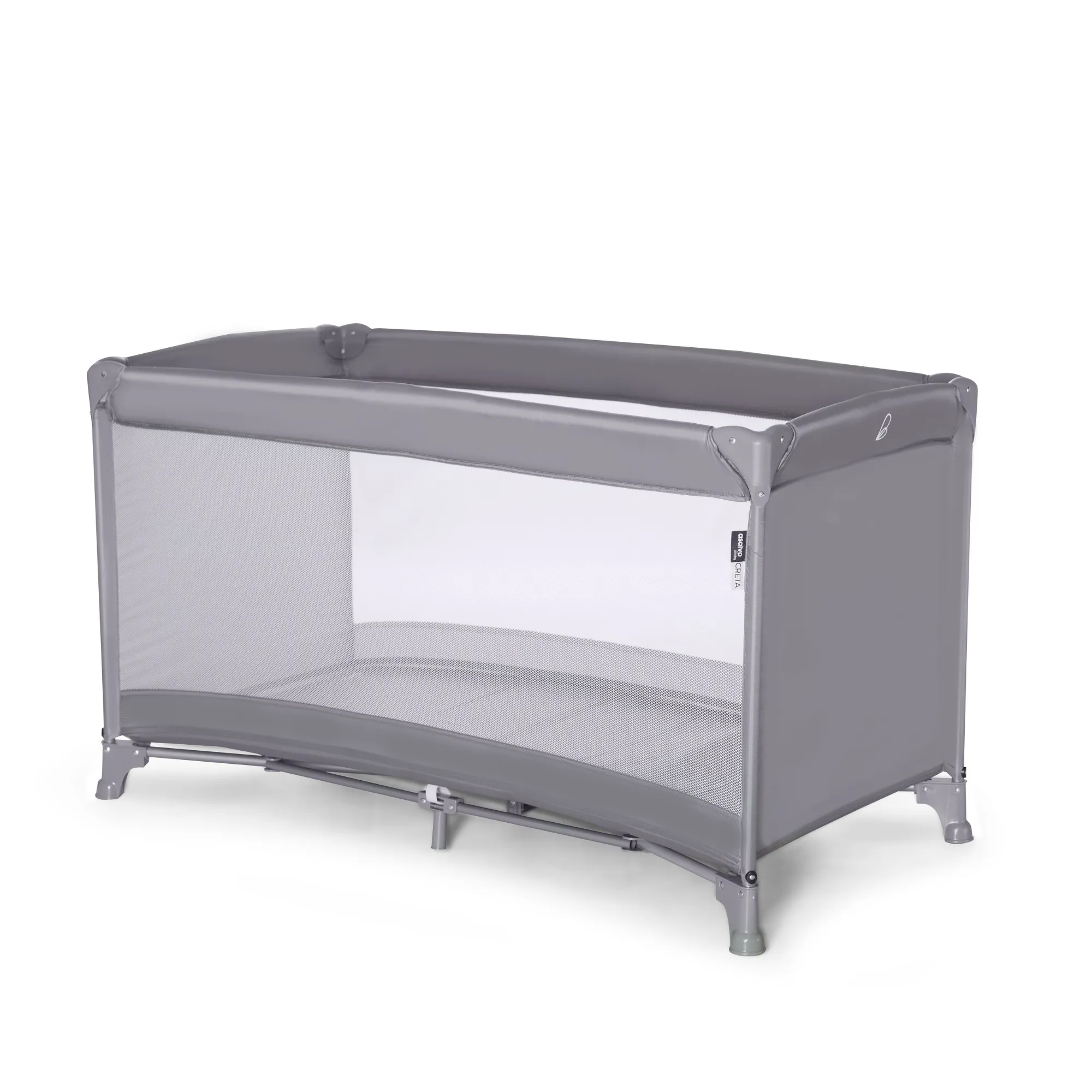 Asalvo Creta Travel Cot - Grey