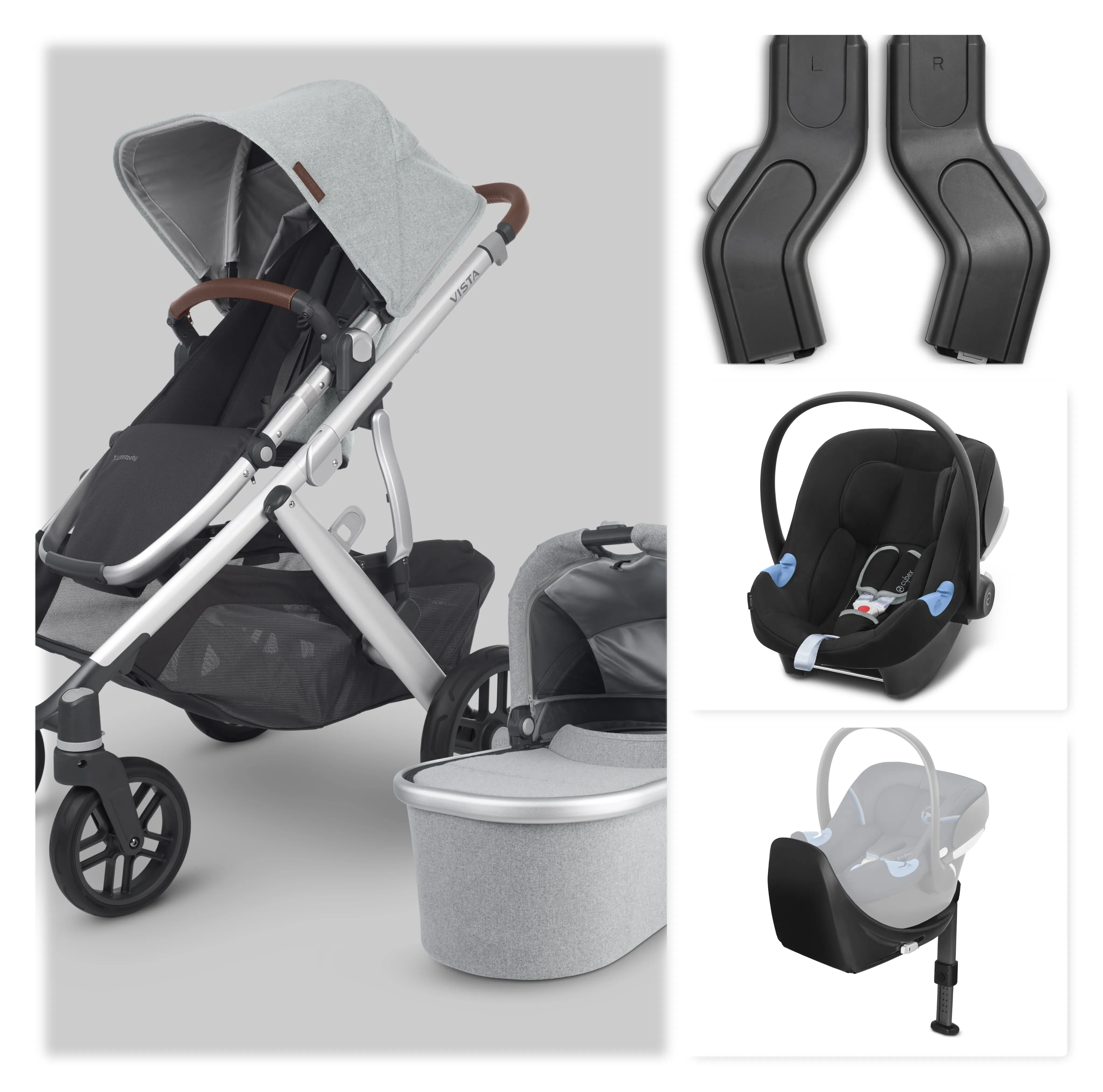 Uppababy Vista V2 and Cybex Aton B2 Bundle