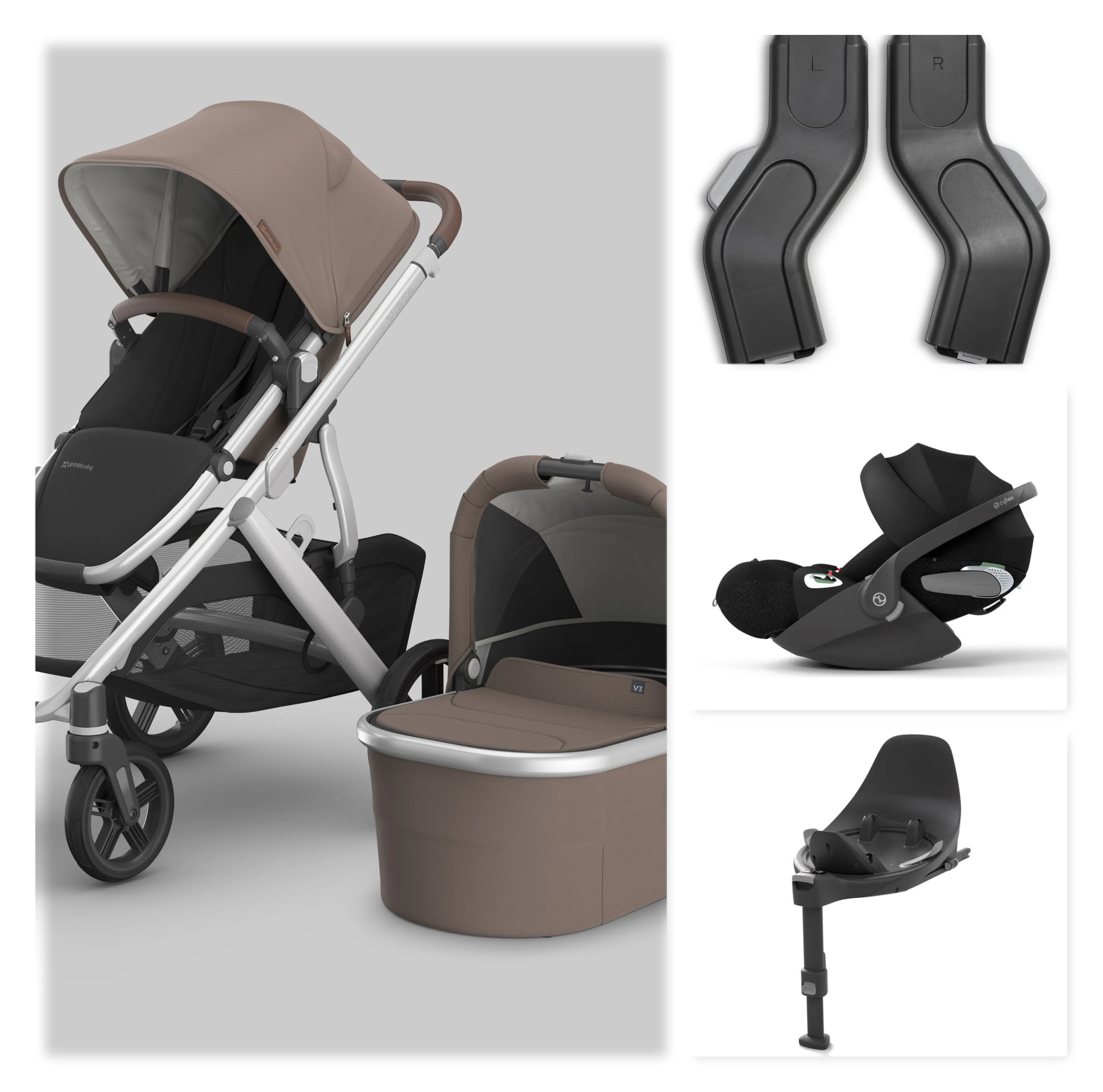 Uppababy Vista V3 Pram/Pushchair and Cybex Cloud T Bundle